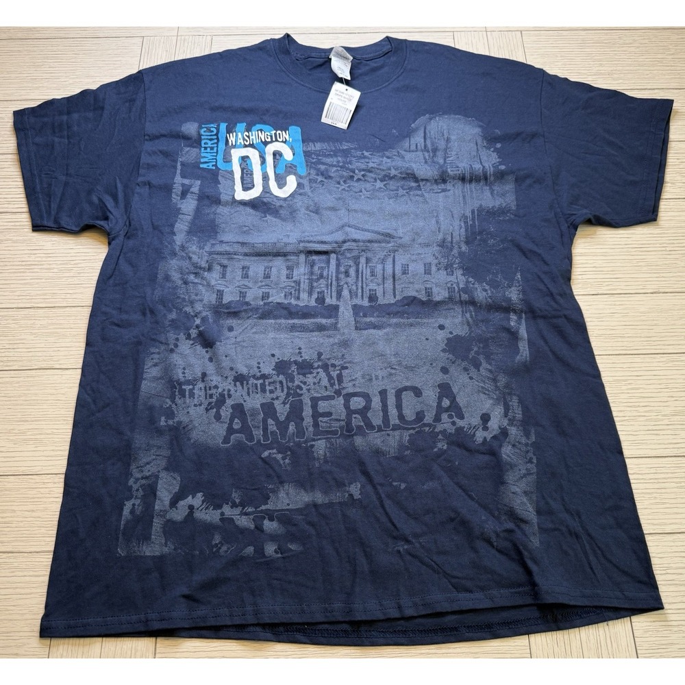 Washington DC New W/ White House Tag‎ Gildan Short Sleeve Men's XL Navy T Shirt